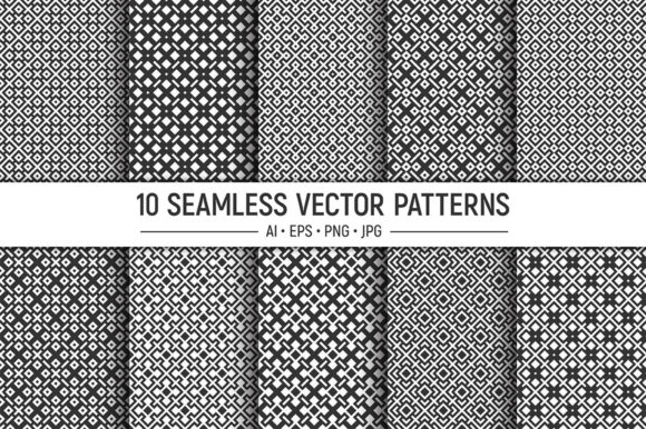 10 Rhombuses Seamless Patterns: A Versatile Design Resource