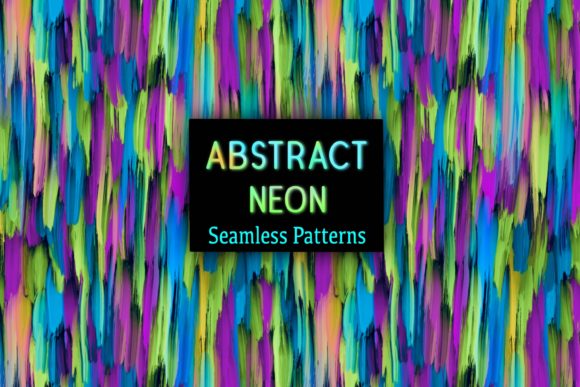 12 Neon Abstract Seamless Patterns for Creative and Commercial Use