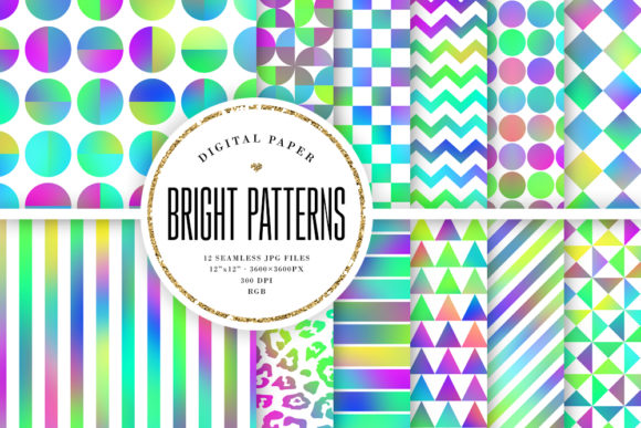 Bright Gradient Seamless Patterns: A Creative Resource for Digital and Print Design