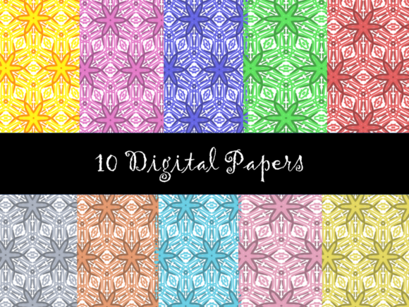 Colorful Floral Digital Patterns