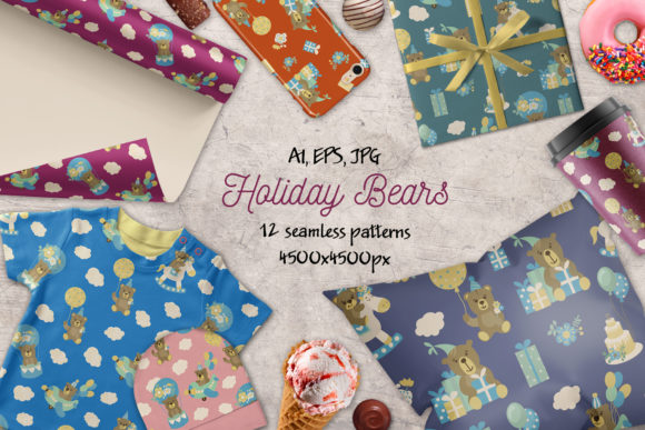 Holiday Bears - Patterns: A Seamless Addition to Your Creative Workflow