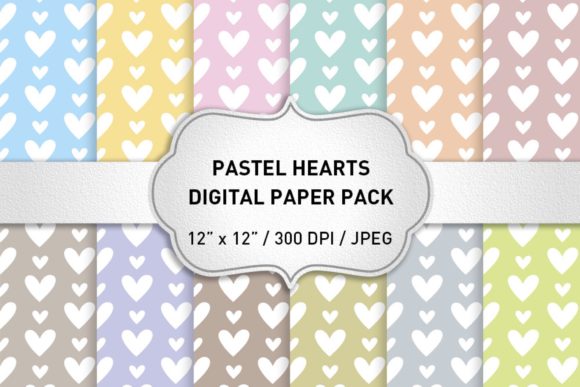 Pastel Hearts Digital Paper Patterns: A Versatile Tool for Modern Creatives