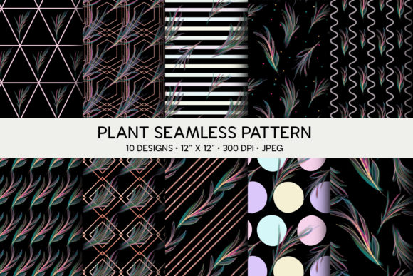 Plant Seamless Patterns: Versatile Design for Creative Projects