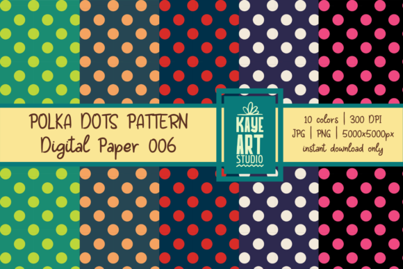 Polka Dots Digital Patterns 006