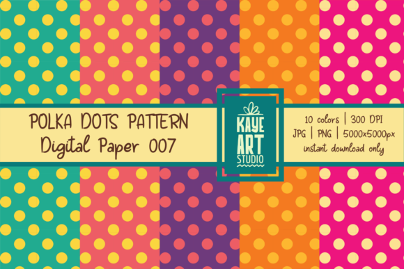 Polka Dots Digital Patterns 007: A Versatile Tool for Creative Workflows