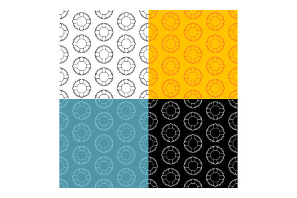 Seamless Patterns with Life Ring Icon: Practical Designs for Rescue and Decoration