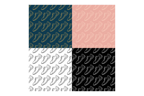 Seamless Patterns with Sports Sneaker