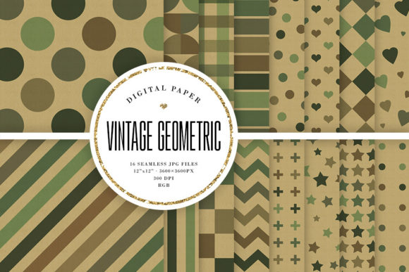 Vintage Geometric Seamless Patterns