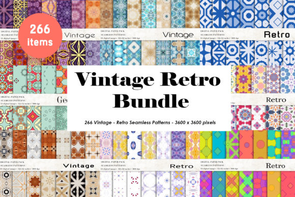 Vintage Retro Seamless Patterns Bundle