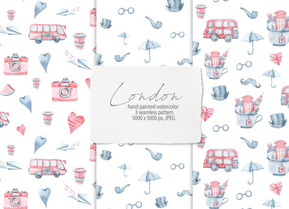 Watercolor London Seamless Patterns: A Creative and Practical Design Resource